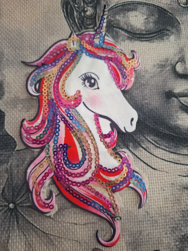 Parche Unicornio Lentejuelas Ropa