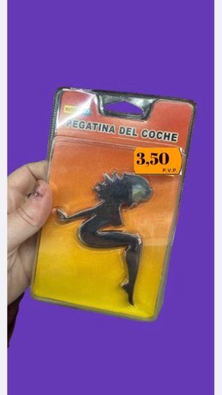 pegatina coche nueva precintada mujer atractiva