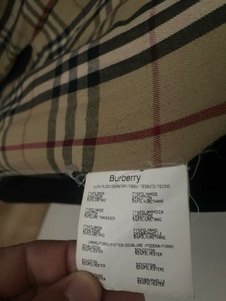 Gabardina Burberry Clásica Azul Marino