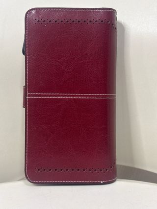 Portafoglio donna rosso con fiore