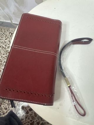 Portafoglio donna rosso con fiore