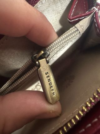 Portafoglio donna rosso con fiore