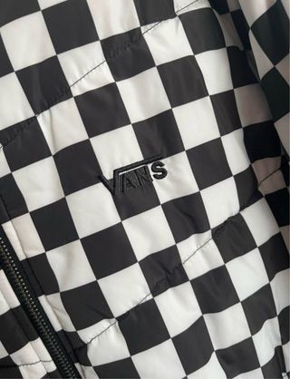 Chaqueta Vans Cuadros Blanco y Negro