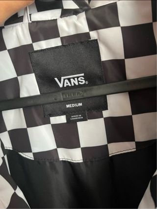 Chaqueta Vans Cuadros Blanco y Negro