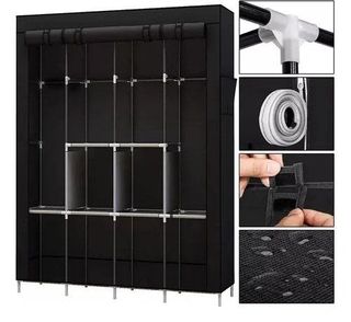 ARMARIO ROPERO TRIPLE GRANDE NEGRO