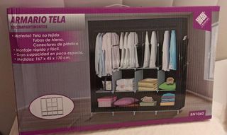 ARMARIO ROPERO TRIPLE GRANDE NEGRO