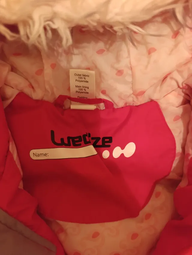 Abrigo fucsia niña con capucha