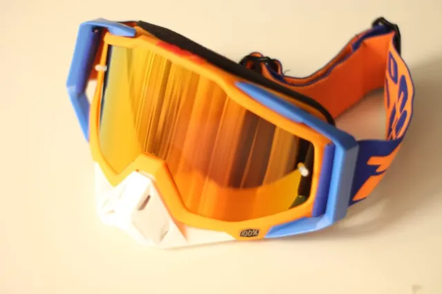 Gafas Motocross Naranja y Azul.