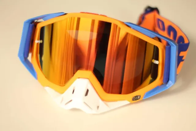 Gafas Motocross Naranja y Azul.
