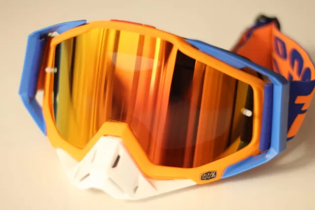Gafas Motocross Naranja y Azul.