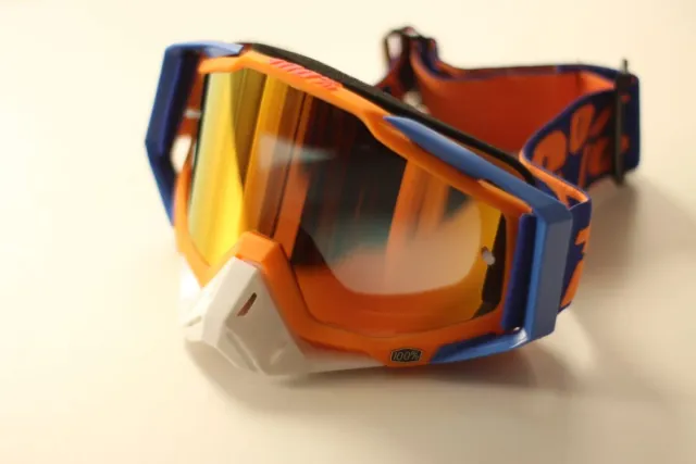 Gafas Motocross Naranja y Azul.