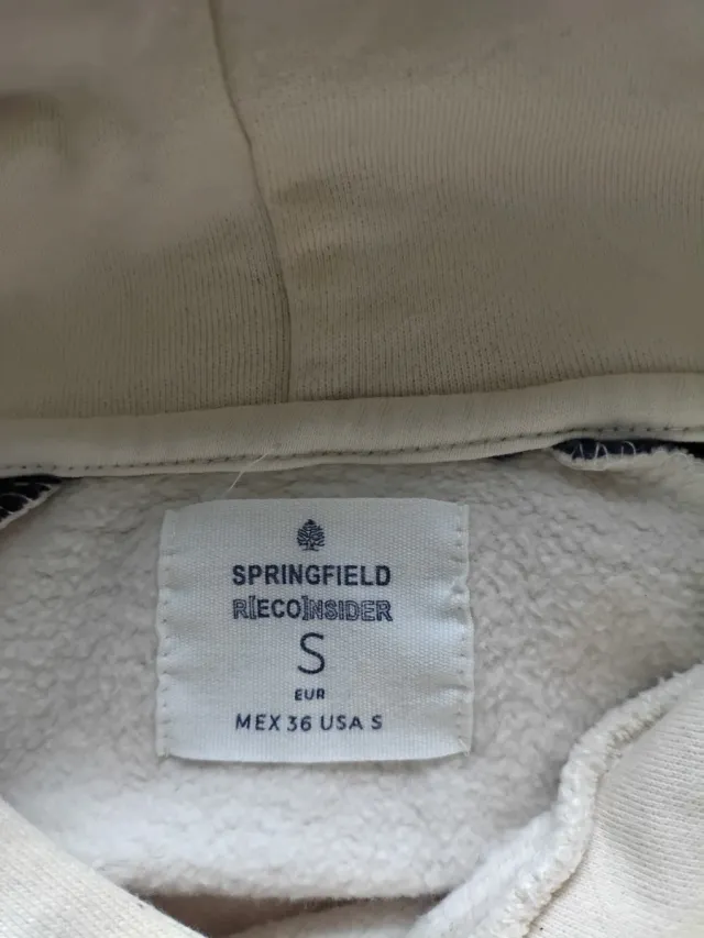 Sudadera Springfield Hombre Beige y Azul