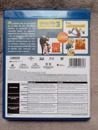 Colección 3 Películas Blu-ray 3D Gru y Minions