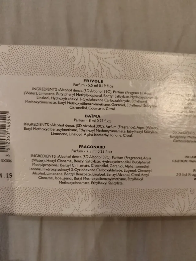 Set 5 Mini Perfumes Fragonard