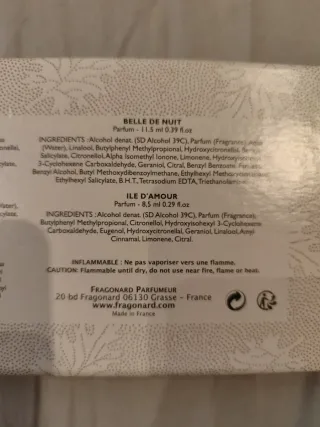 Set 5 Mini Perfumes Fragonard