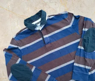 Massimo Dutti Polo vintage manga larga hombre