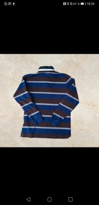 Massimo Dutti Polo vintage manga larga hombre