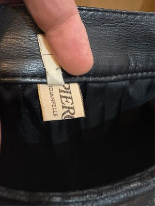 Gonna vera pelle vintage nera