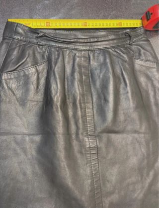 Gonna vera pelle vintage nera