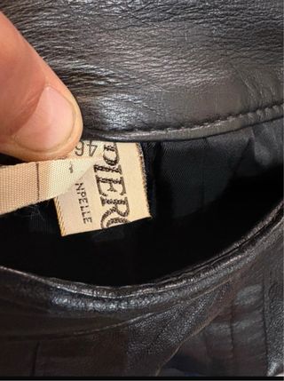 Gonna vera pelle vintage nera