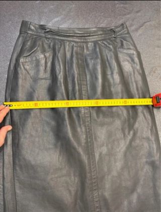 Gonna vera pelle vintage nera