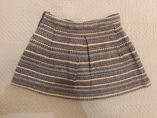 Falda mini niña beige y gris talla 9-10