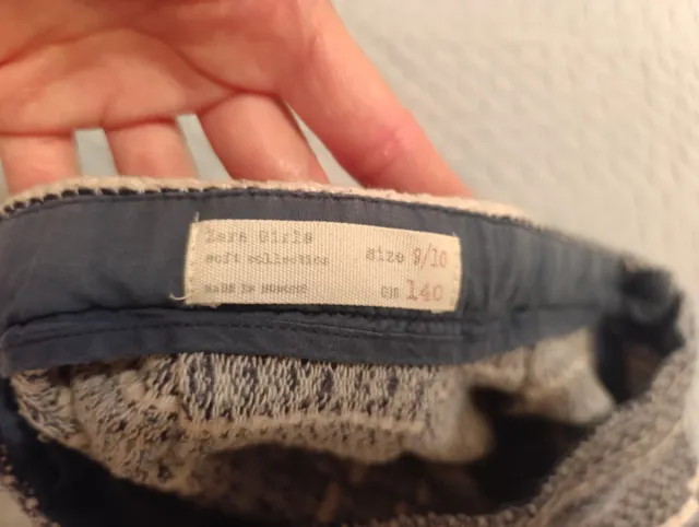 Falda mini niña beige y gris talla 9-10