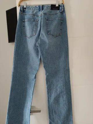 Pantalón vaquero White leg azul claro