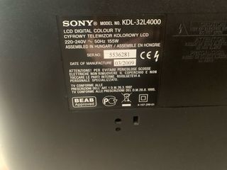 TV Sony Bravia 32 con mando
