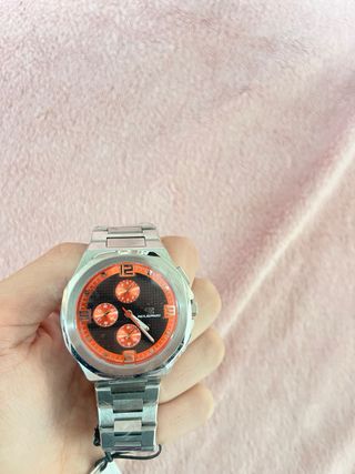 Orologio Edward Cronografo Arancione Argento