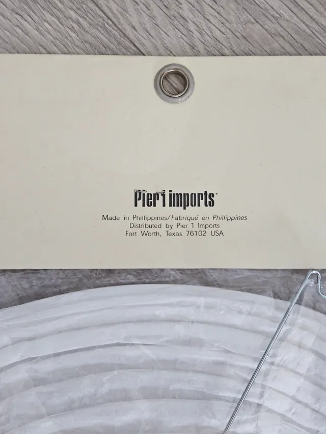 Linterna papel colgante blanca