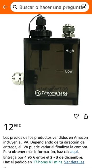 Depósito Refrigeración Líquida Thermaltake