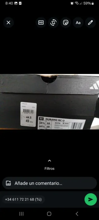 Zapatillas Adidas  Talla 44.5  SIN ESTRENAR