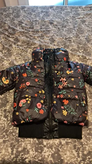 Anorak infantil estampado floral