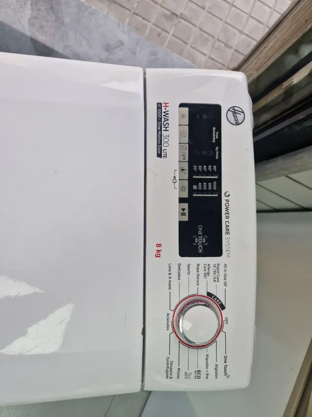 Lavadora Hoover 8kg carga superior