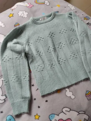 Jersey niña mint con relieve