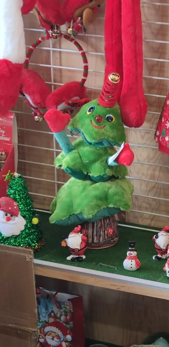 Muñeco Árbol de Navidad Repite lo que habla música