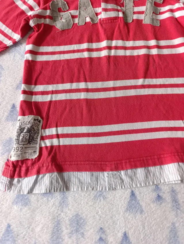 Polo niño rayas rojas talla 7-8