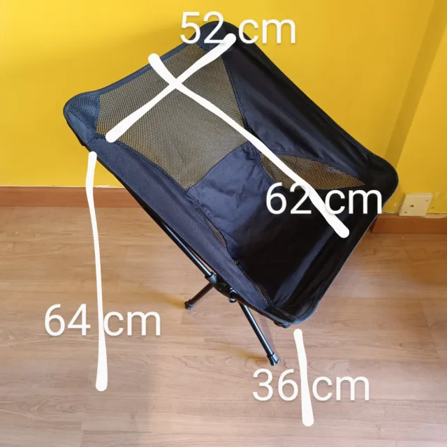 2 Sillas Plegables Negras