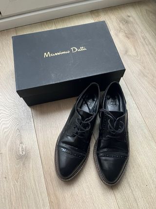 Zapato Oxford Massimo Dutti Talla 37 Negro