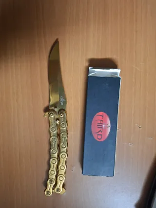 Coltello butterfly oro