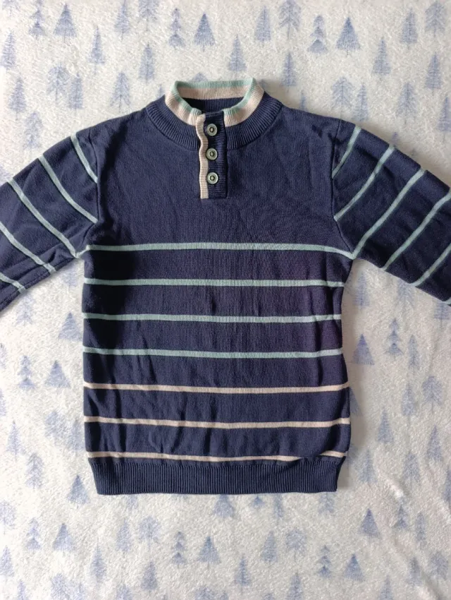 Jersey niño nayoral rayas azul talla 7