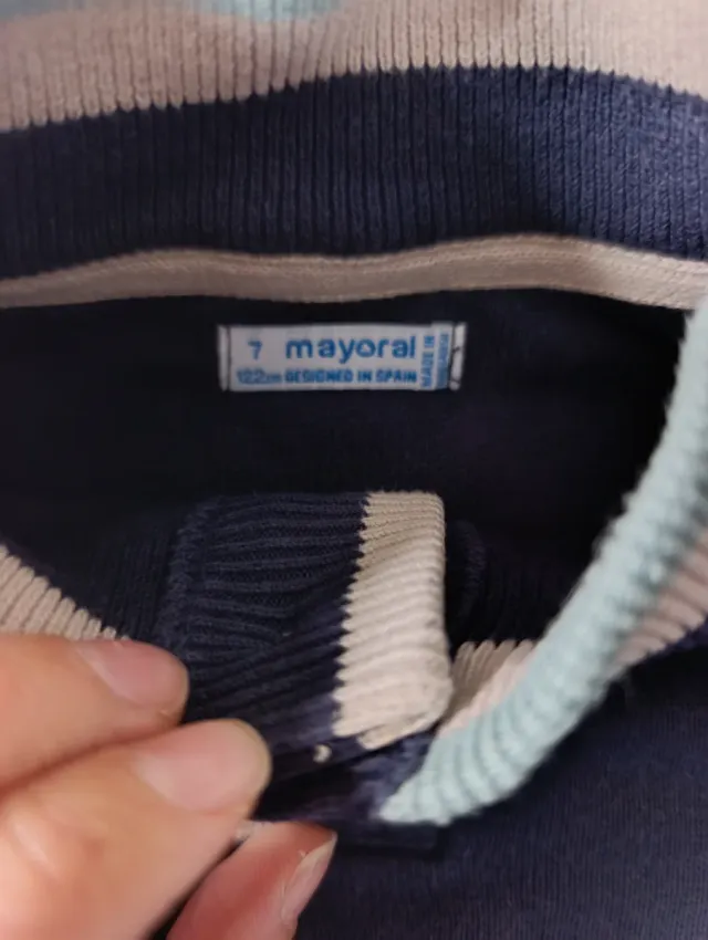 Jersey niño nayoral rayas azul talla 7