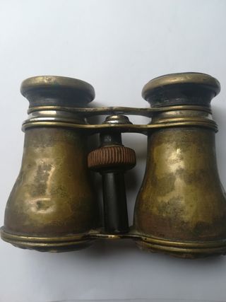 Prismáticos antiguos de bronce
