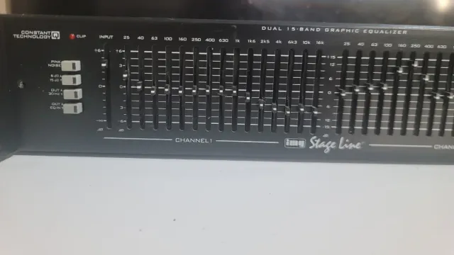Ecualizador Gráfico Dual 15 Bandas Stage Line