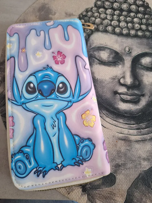 Monedero Stitch Azul y Rosa