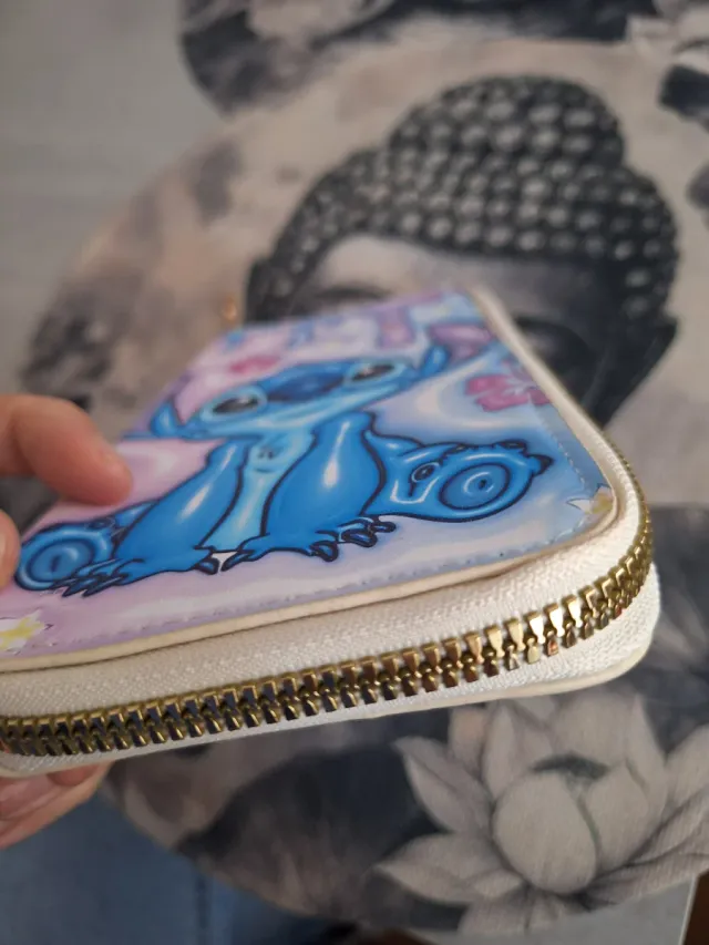 Monedero Stitch Azul y Rosa