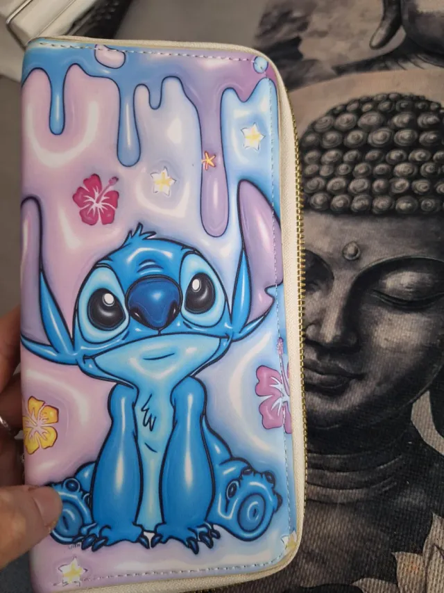 Monedero Stitch Azul y Rosa