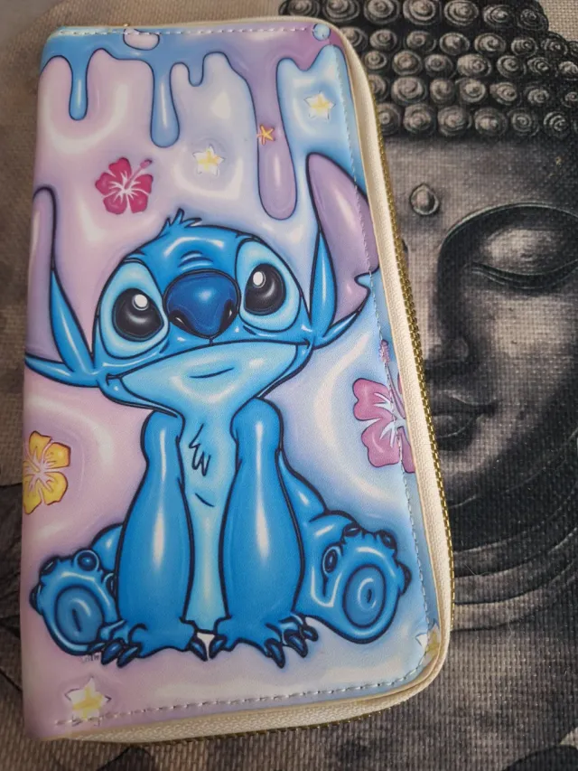 Monedero Stitch Azul y Rosa