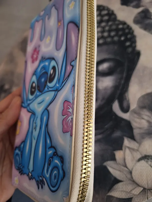 Monedero Stitch Azul y Rosa